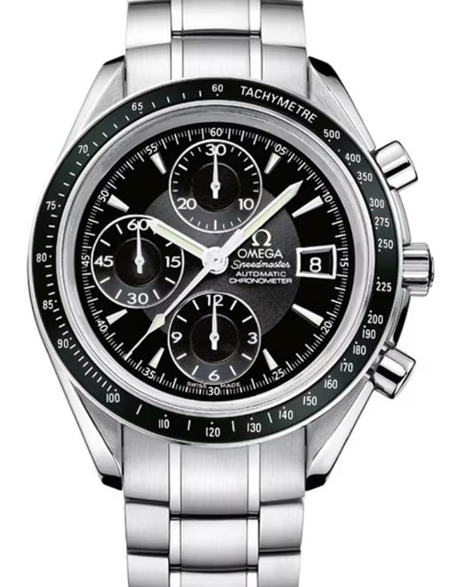Omega Speedmaster Date Black Dial on Stainless Steel Bracelet Ref. 3210.50.00 Card