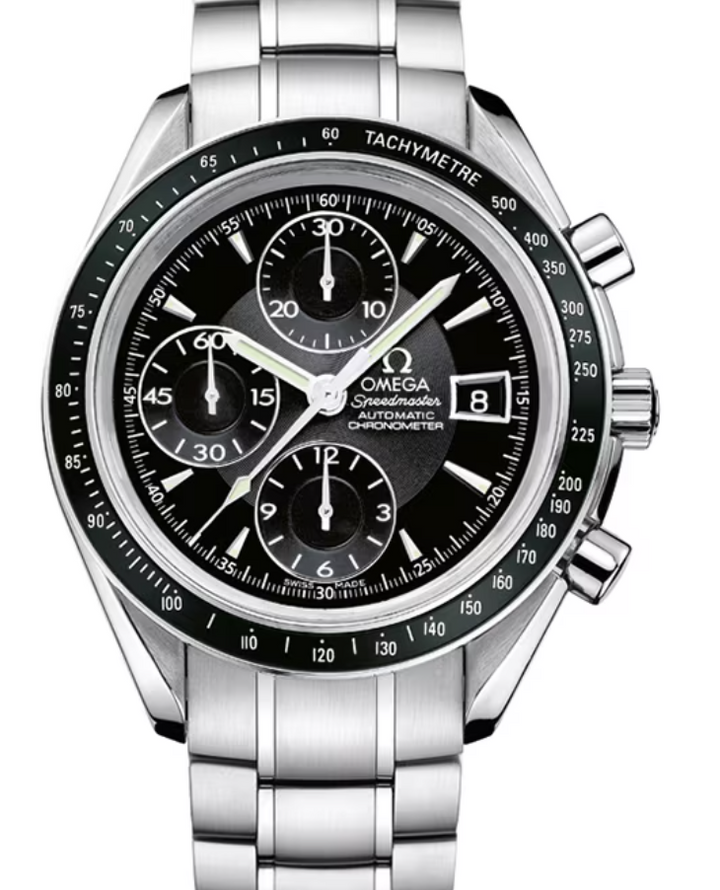 Omega Speedmaster Date Black Dial on Stainless Steel Bracelet Ref. 3210.50.00 Card