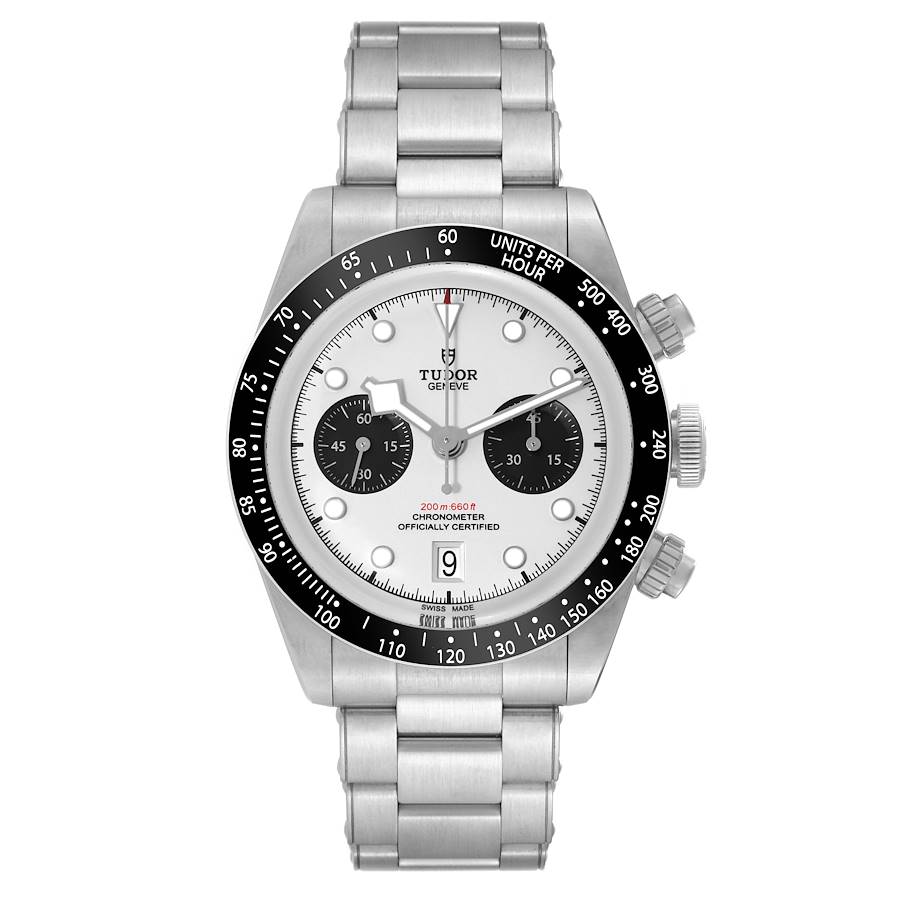 Tudor Black Bay Chrono Opaline Panda Dial Dial on Stainless Steel Bracelet Ref. M79360N-0002 Complete 2021