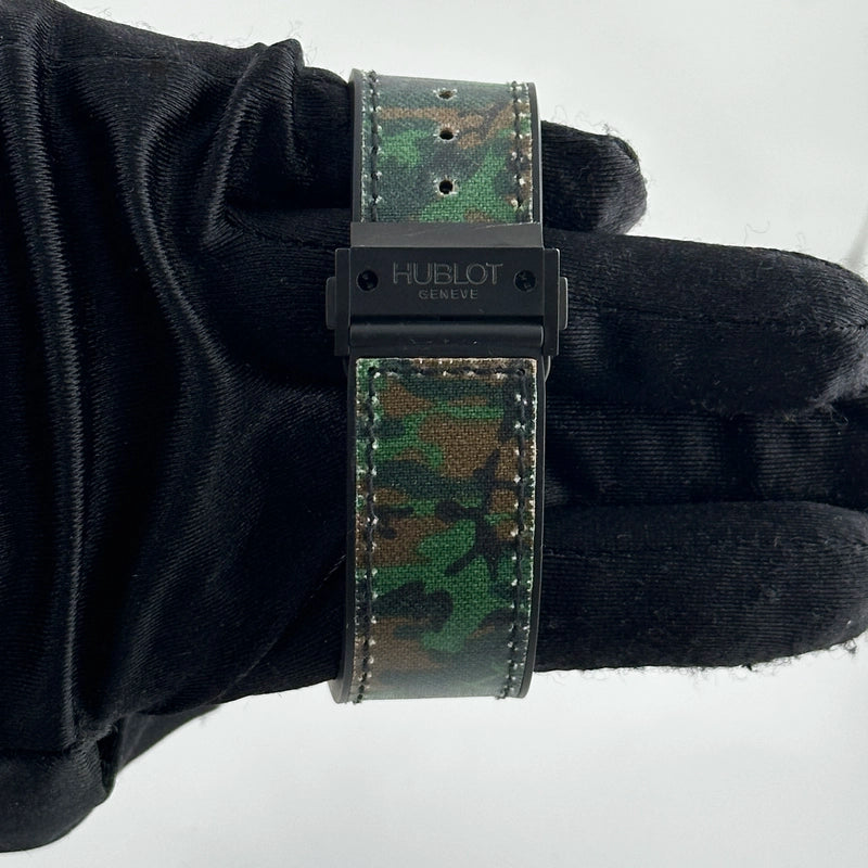 Hublot Big Bang Commando Jungle B/P Green Camouflage Dial on Leather & Rubber Ref 301.C1.8610.NR with Card 2012