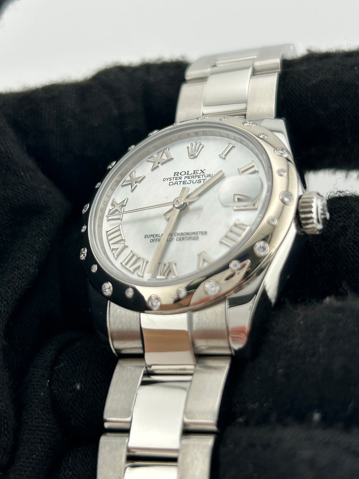 Rolex Datejust 31 White Mop /Roman Numerals Dial on Oyster Steel Bracelet Ref. 178344 Card 2014 — view 3