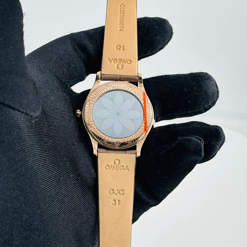 Omega De Ville Brown Dial on Leather Strap Ref 428.58.36.60.13.001 with Card
