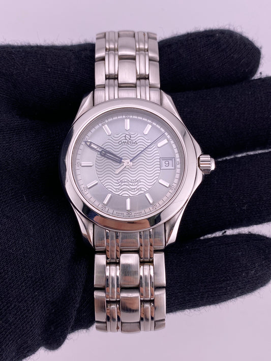 Omega Seamaster Silver Dial on Stainless Steel Bracelet Ref. 2501.31 Card 1996 — view 2