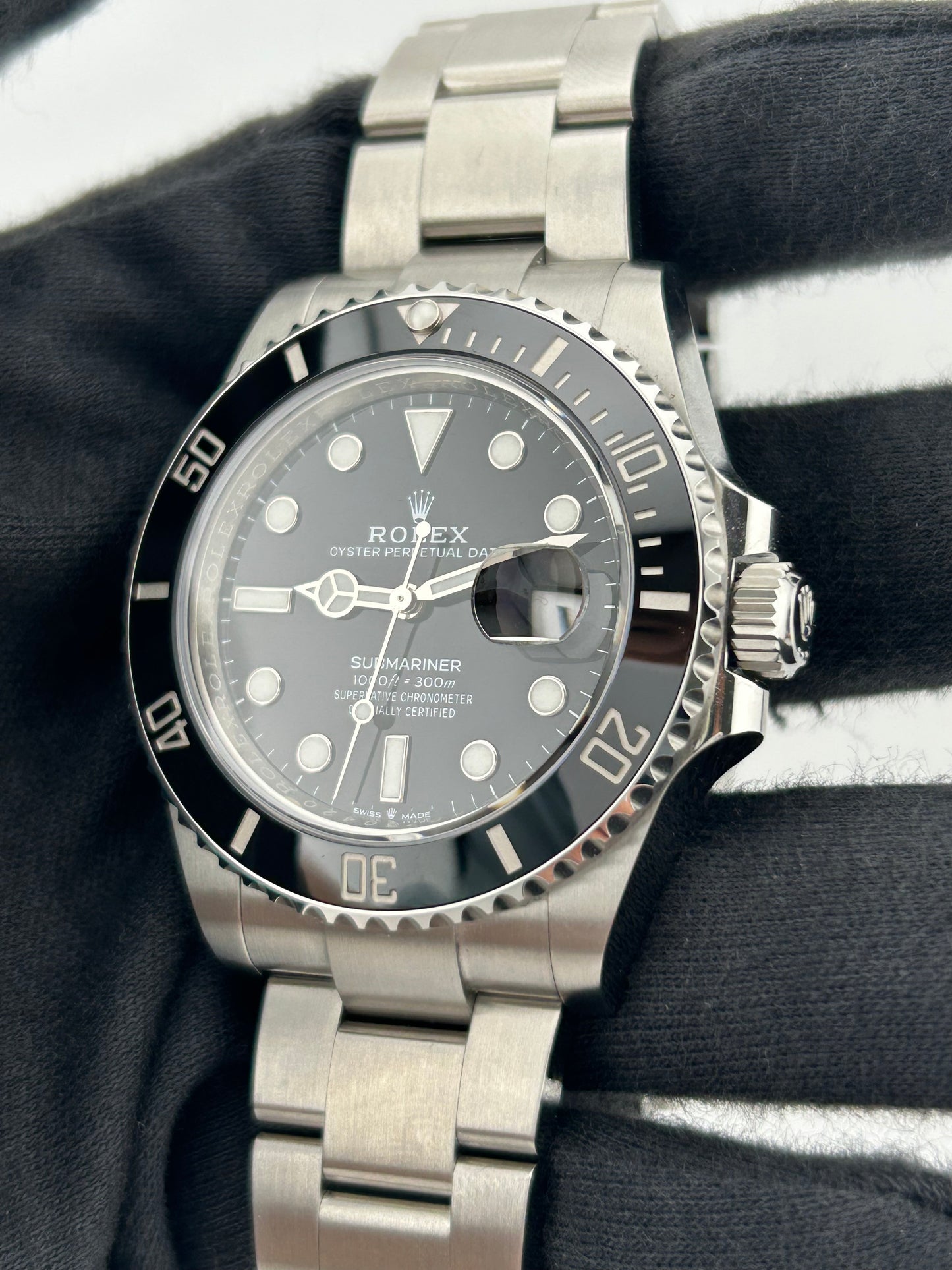 Rolex Submariner Ceramic Black Steel Dial on Oyster Bracelet Ref. 126610LN Card 2022 — view 3