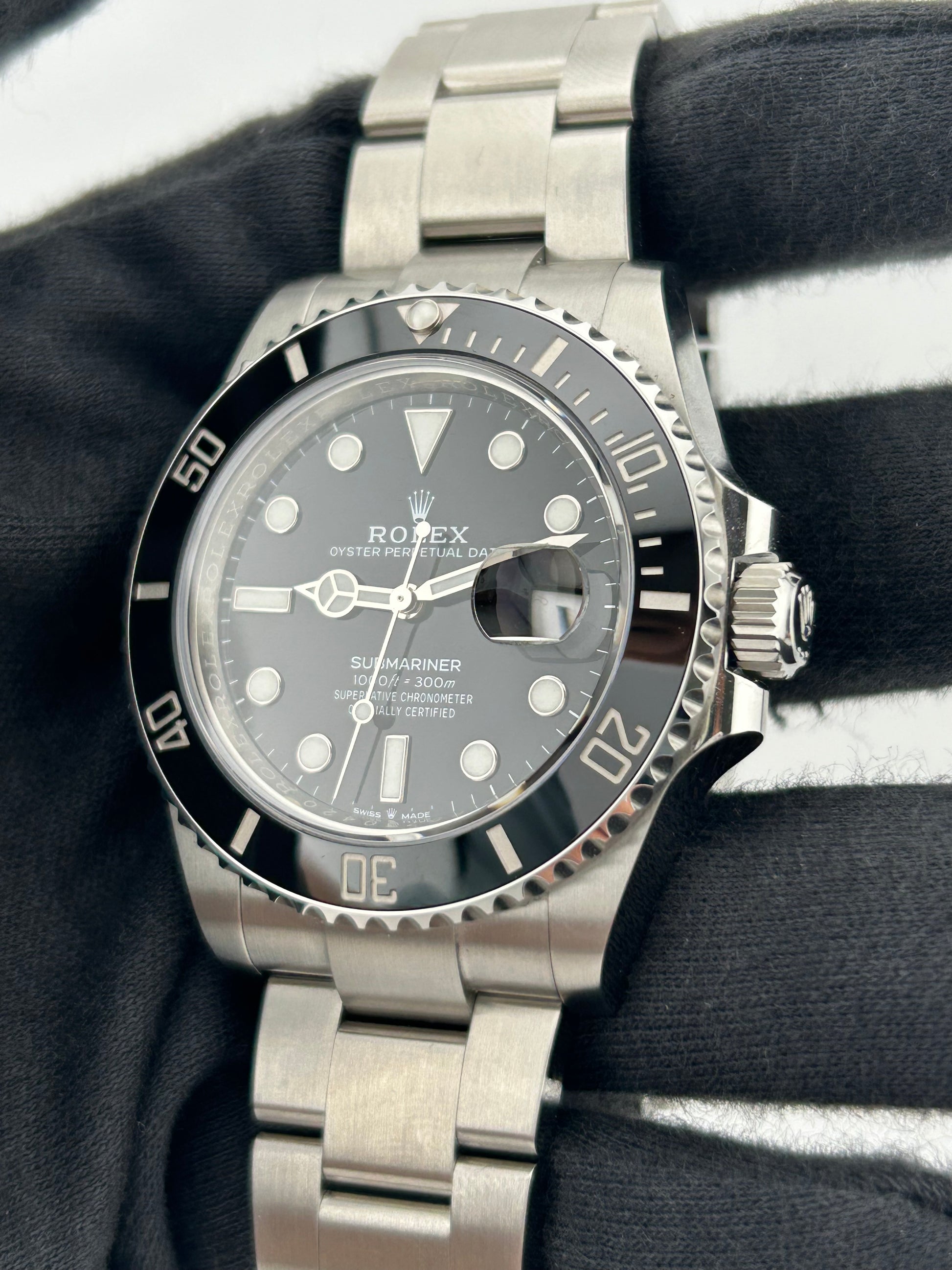 Rolex Submariner Ceramic Black Steel Dial on Oyster Bracelet Ref. 126610LN Card 2022 — view 3