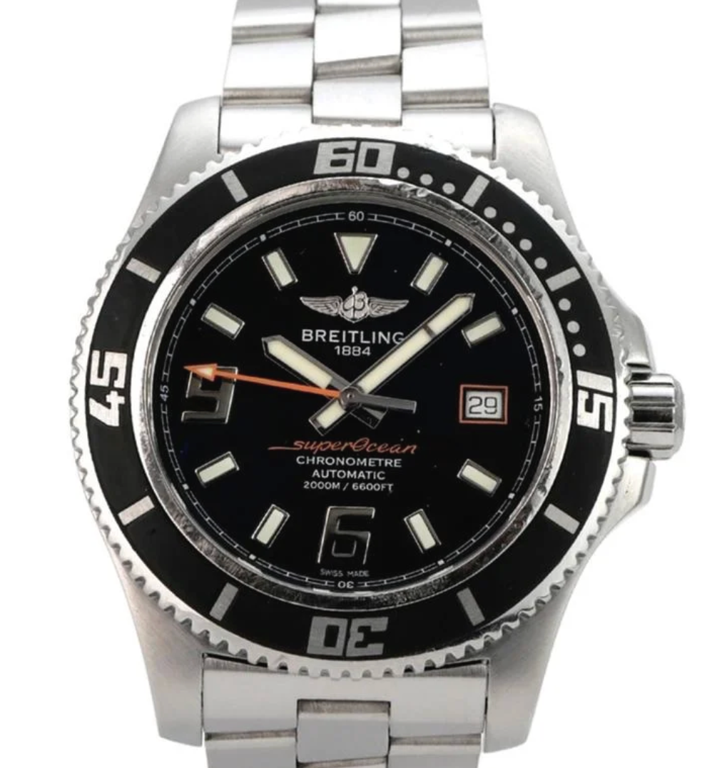 Breitling Superocean Heritage Black Dial on Stainless Steel Bracelet Ref. A1739102/BA80/134A Complete 2011