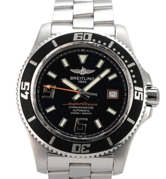 Breitling Superocean Heritage Black Dial on Stainless Steel Bracelet Ref. A1739102/BA80/134A Complete 2011