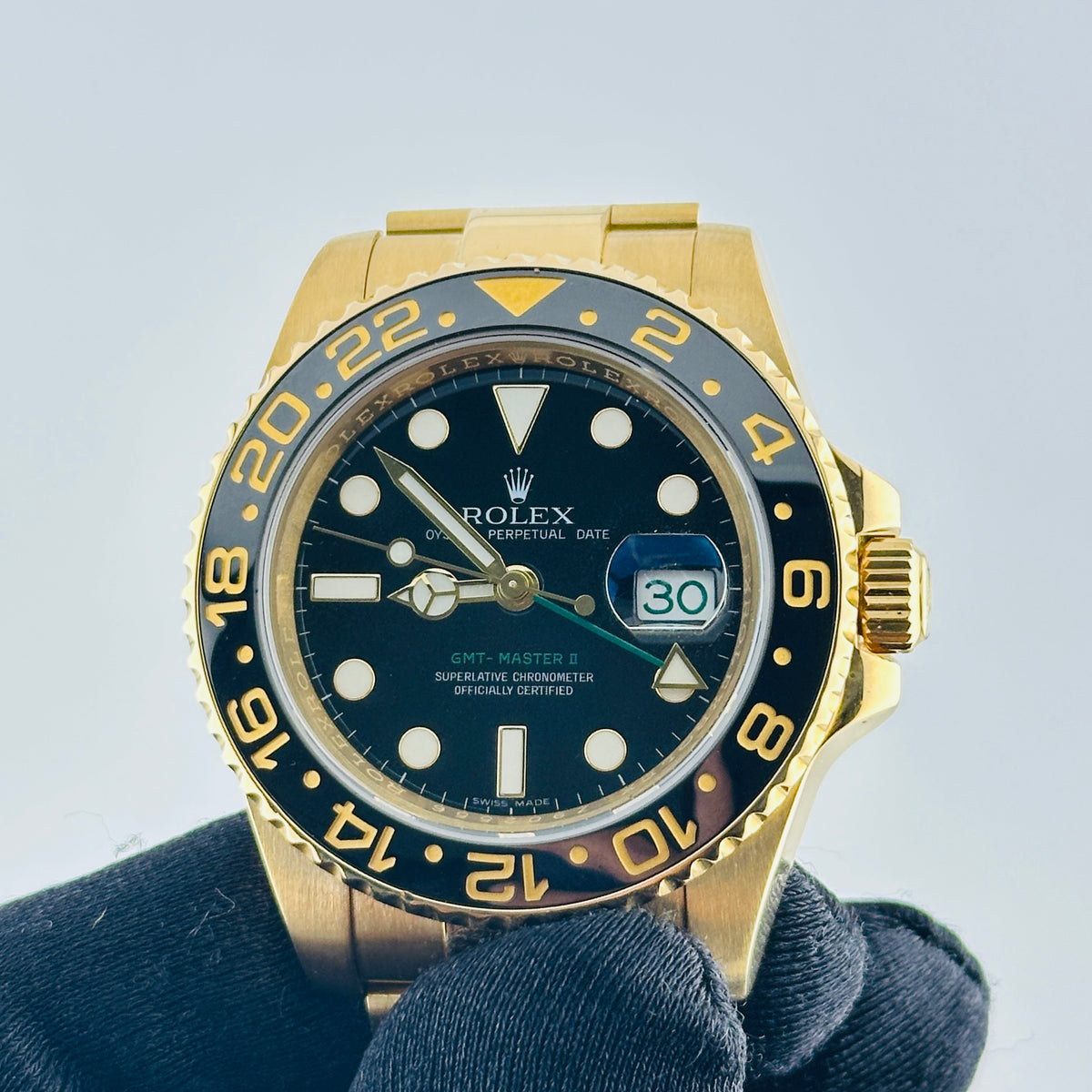 Rolex GMT-Master II Black Dial on Oyster Bracelet Ref. 116718LN Card 2008 — view 3