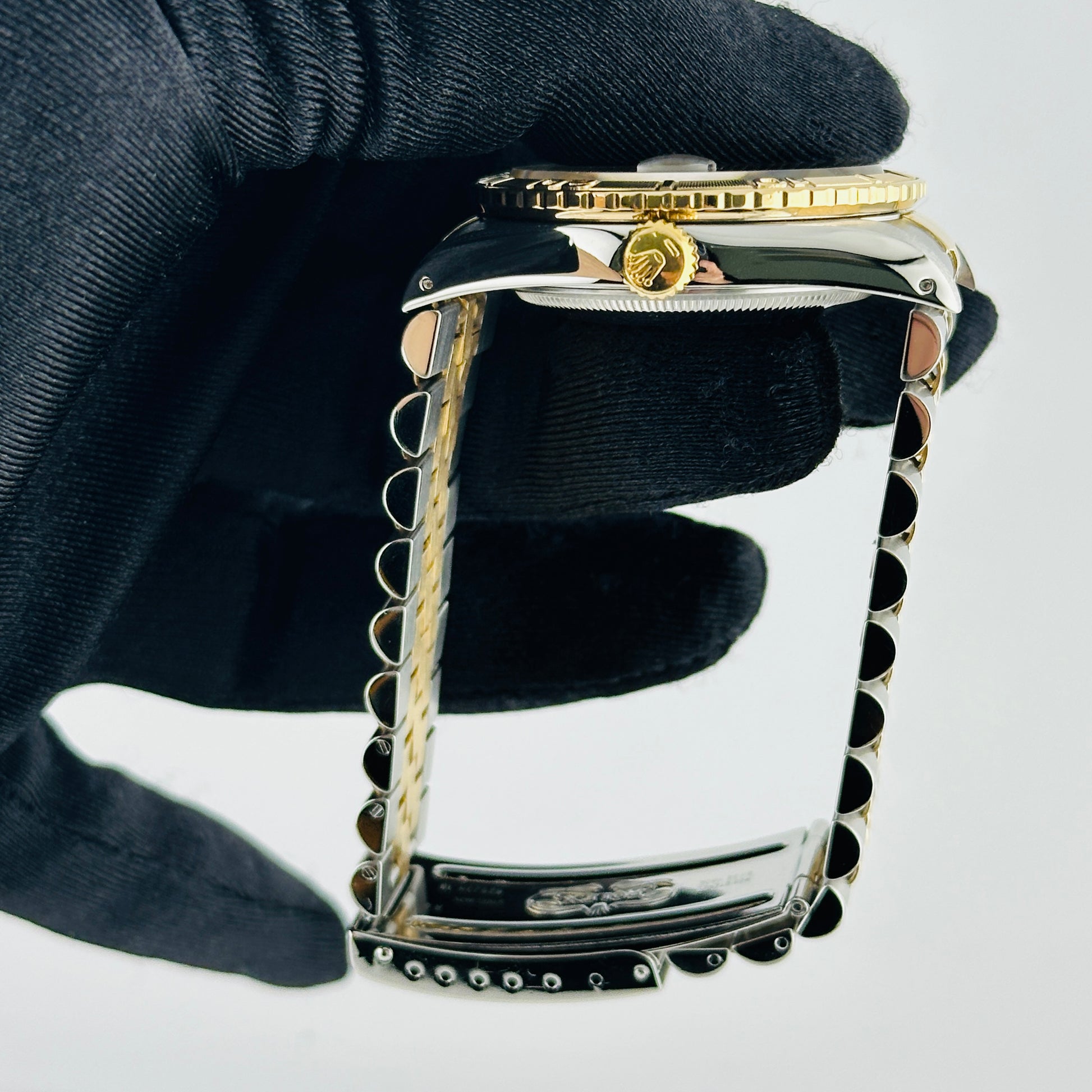 Rolex Datejust Champagne Stick Dial on D Link Jubilee Bracelet Ref. 16263 1991 — view 5