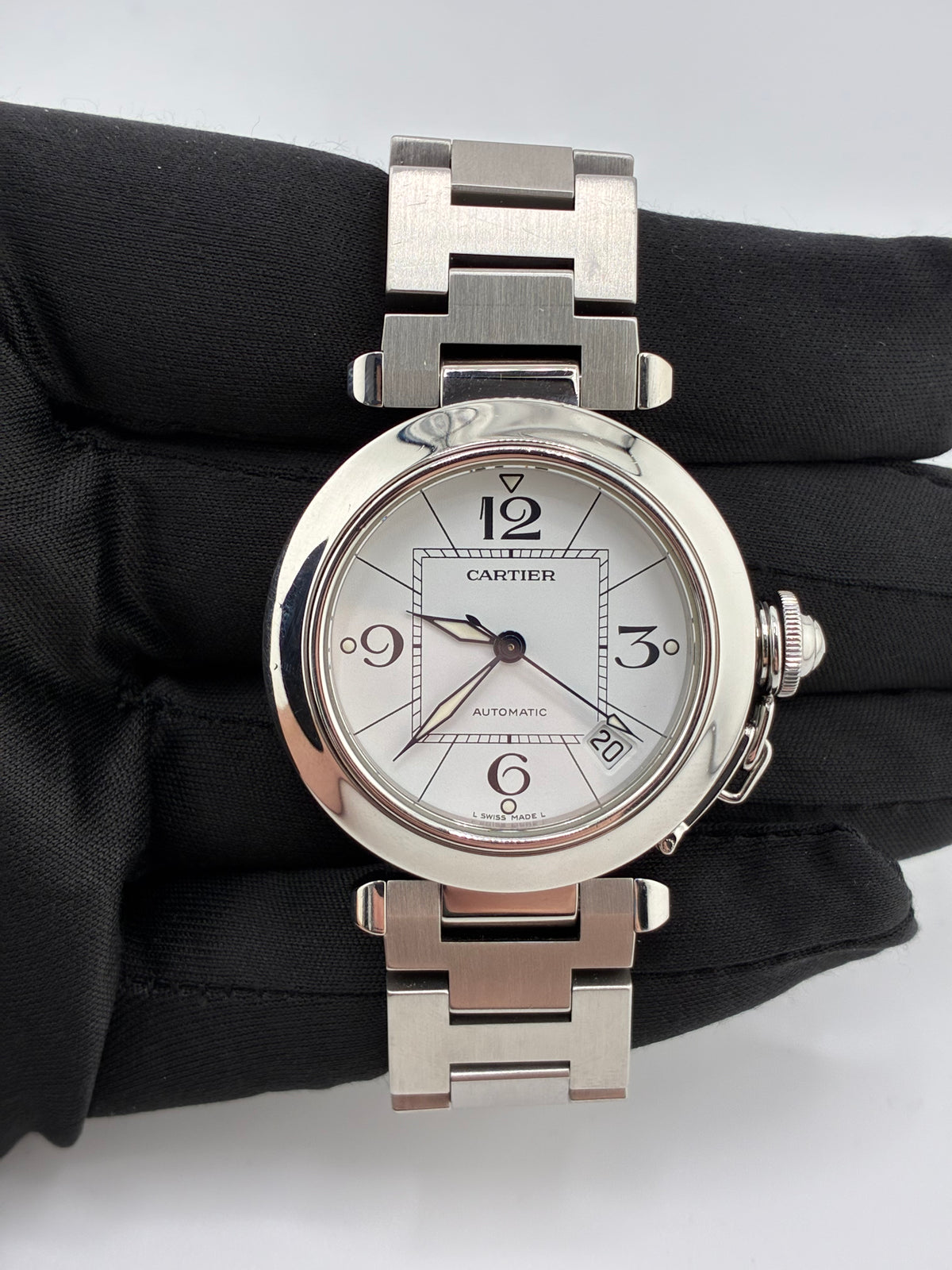 Cartier Pasha C White Dial on Ss Ref. 2324 Papers 2008 — view 3