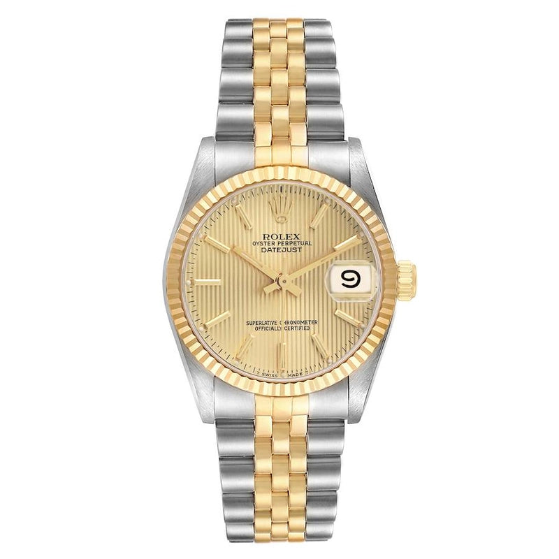 Rolex Datejust Champagne Tapestry Dial on D Link Jubilee Ref 68273
