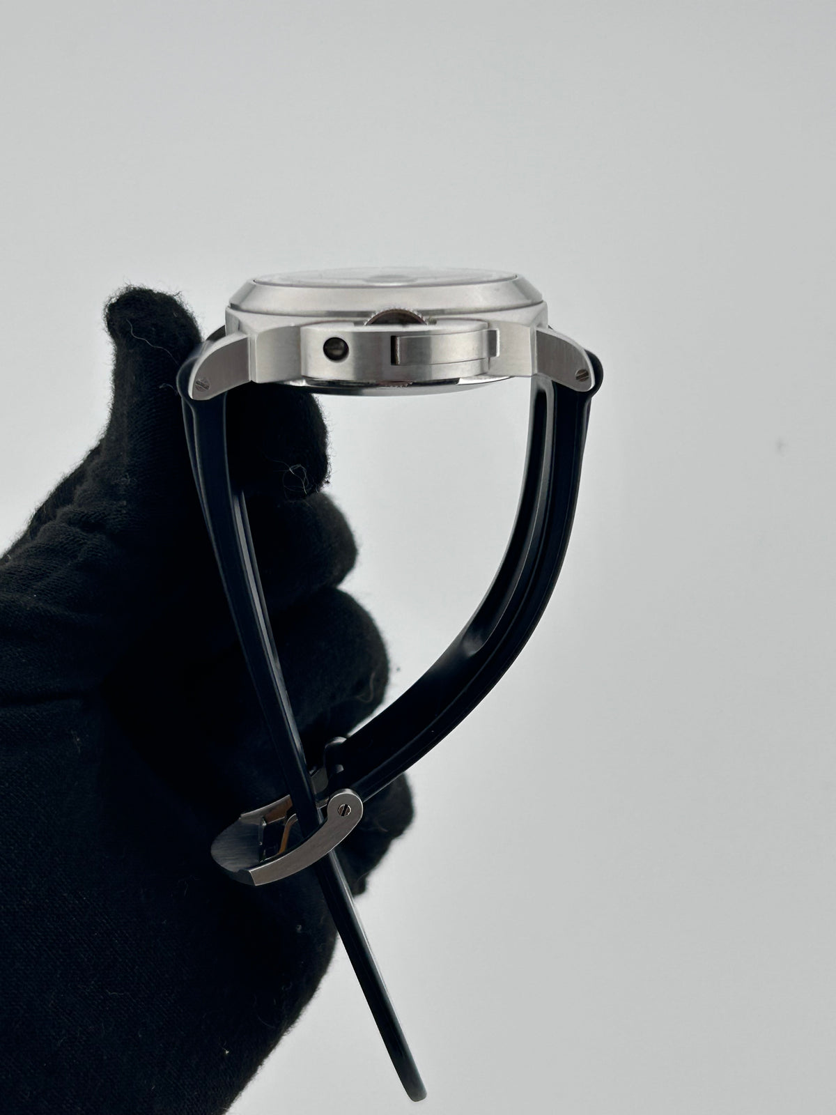 Panerai Luminor Marina Grey Dial on Rubber Strap Ref. PAM00086 Complete 2001 — view 6