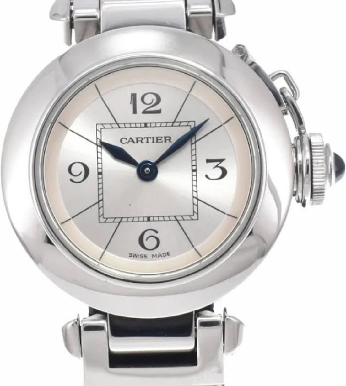 Cartier Miss Pasha Silver Dial on Stainless Steel Bracelet Ref. W3140007