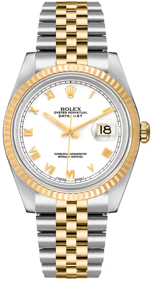 Rolex Datejust White Roman Dial on Jubilee Ref. 16233 1994
