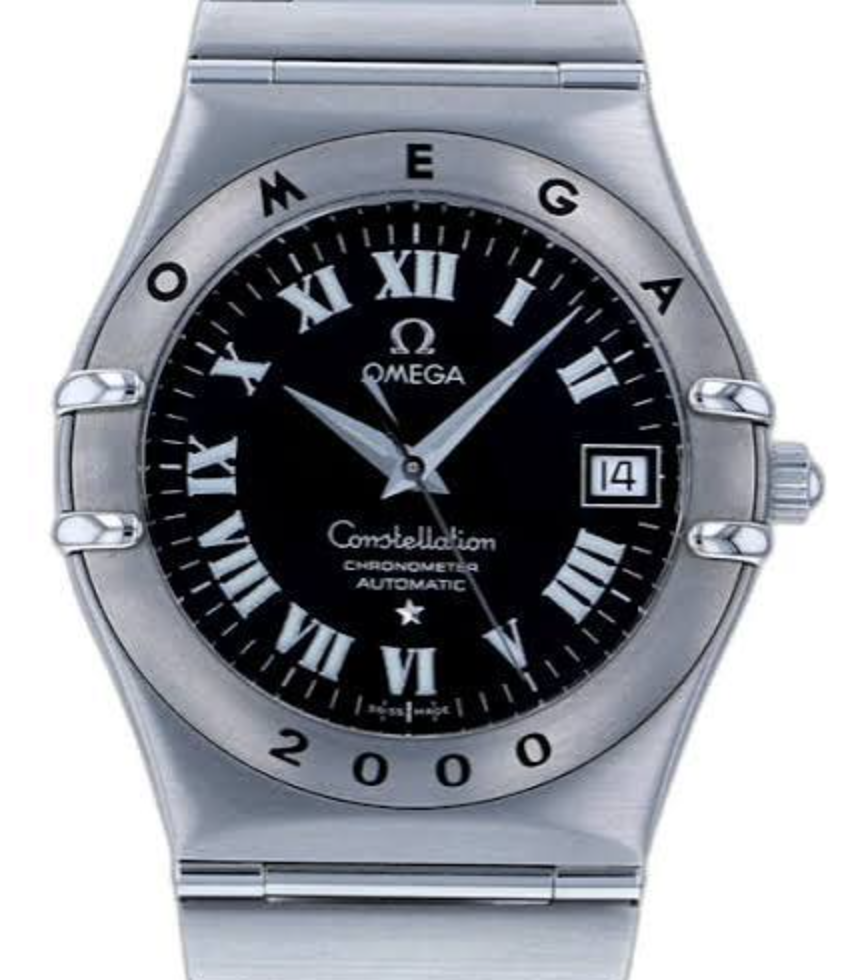 Omega Constellation Millenium 2000 Black Roman Numerals Dial on Stainless Steel Bracelet Ref. 1504.50 — view 2