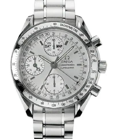 Omega Speedmaster Day Date Silver Dial on Stainless Steel Bracelet Ref. 3523.30.00 Card