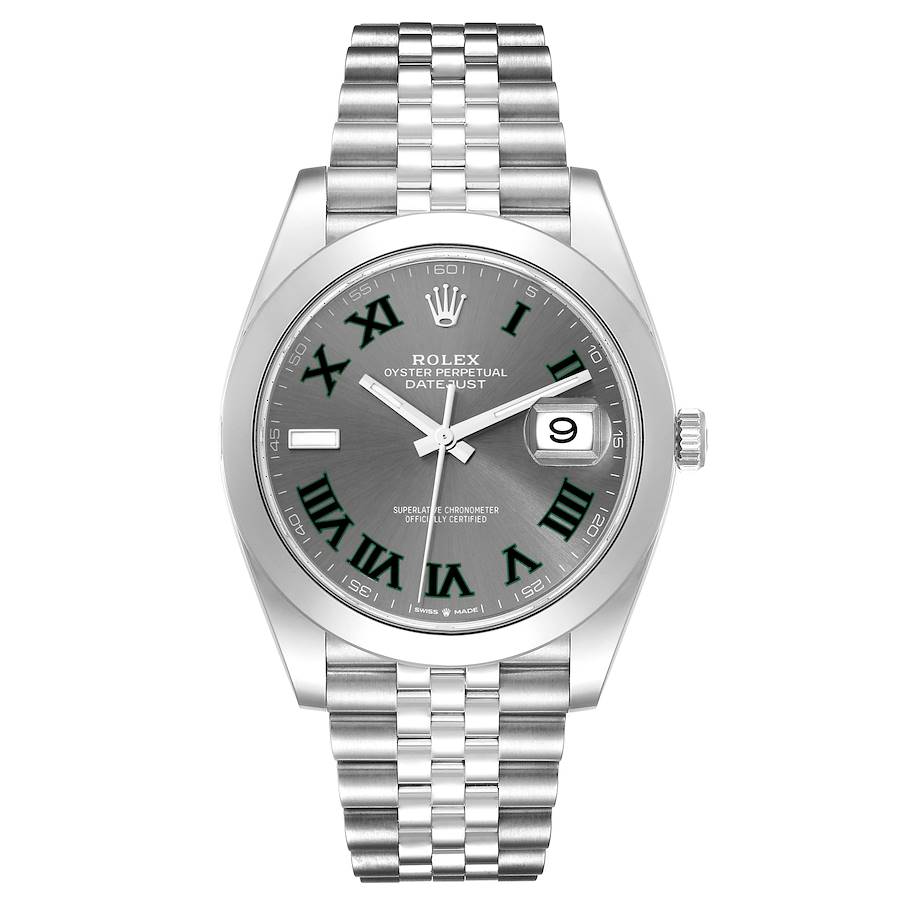 Rolex Datejust Slate Green Roman / Wimbledon Dial on Jubilee Ref. 126300 Card 2018