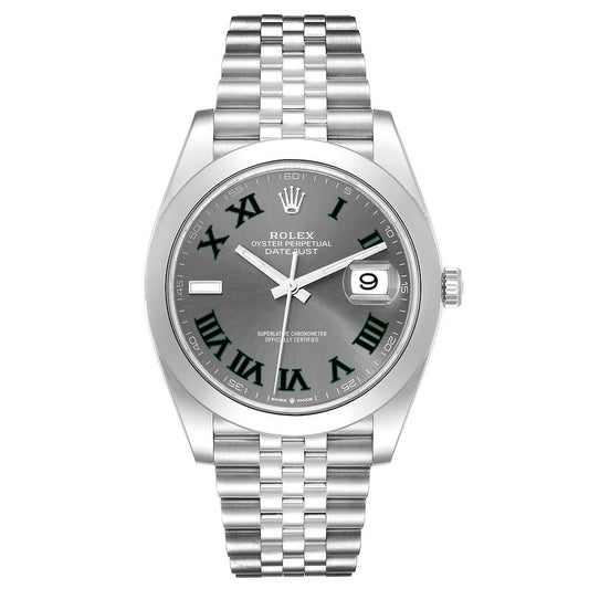 Rolex Datejust Slate Green Roman / Wimbledon Dial on Jubilee Ref. 126300 Card 2018