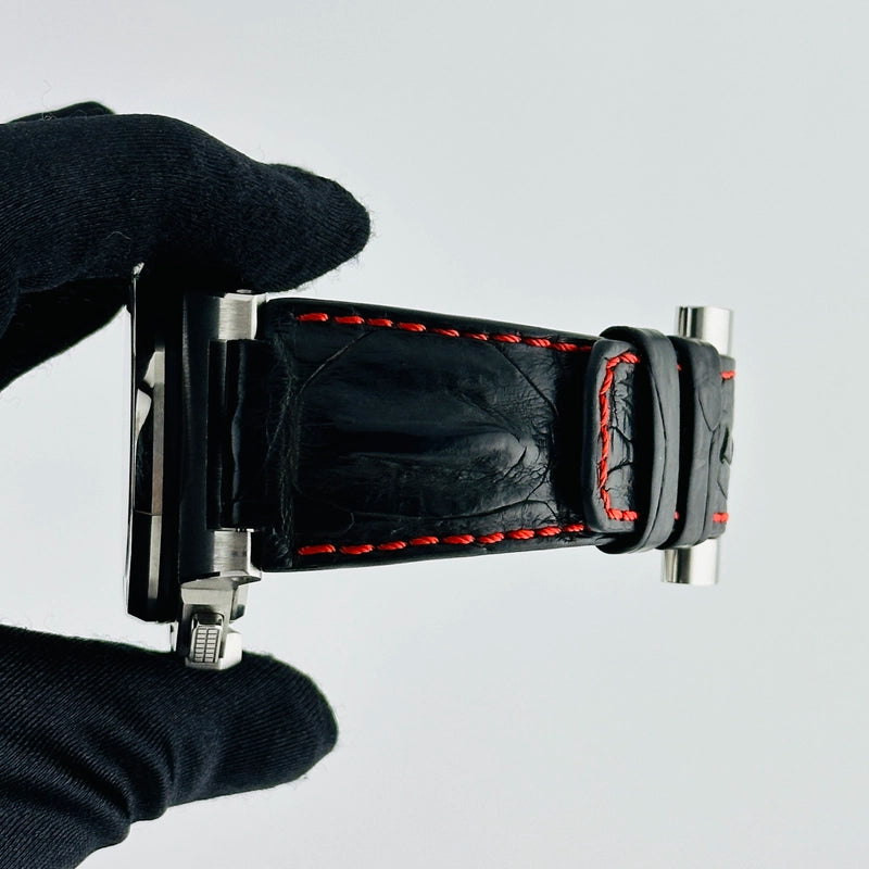 Audemars Piguet Royal Oak Offshore Shaquille O'Neal Special Limited Edition Black Dial With Mega Tapisserie Waffle Pattern Dial on Leather Strap Ref 26133ST.OO.A101CR.01