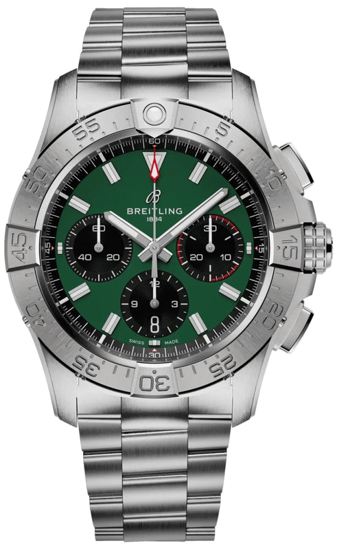 Breitling Avenger B01 Chronograph Green Dial on Steel Ref AB0146101L1A1 with Card 2026