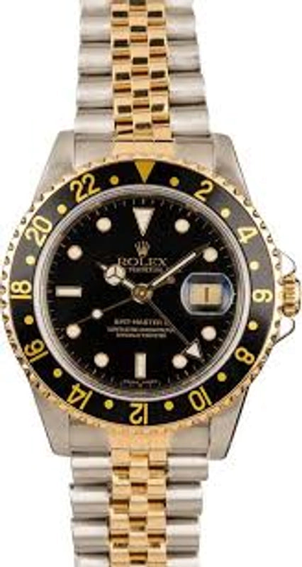 Rolex GMT Master II Black Dial on Jubilee Ref 16713