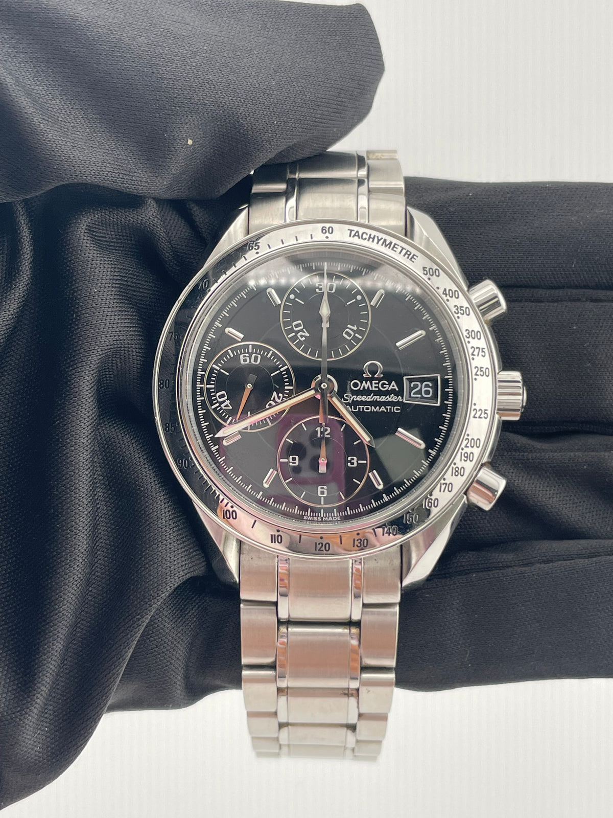 Omega Speedmaster Black Dial on Stainless Steel Bracelet Ref. 3513.50 Card 2004 — view 2