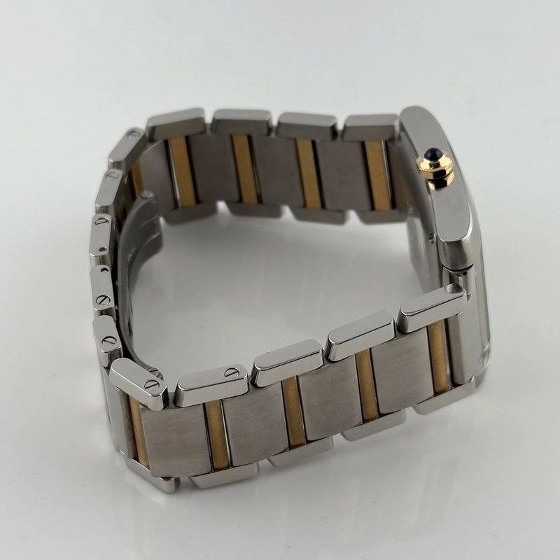 Cartier Tank Francaise L Silver Dial on 2 Tone Ref 2302 with Papers 2011
