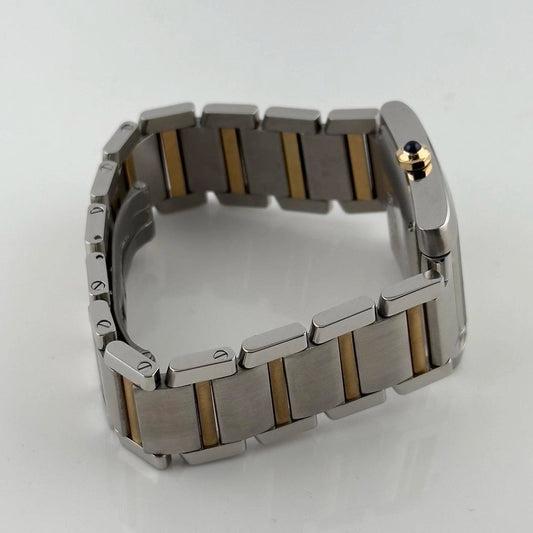 Cartier Tank Francaise L Silver Dial on 2 Tone Ref 2302 with Papers 2011