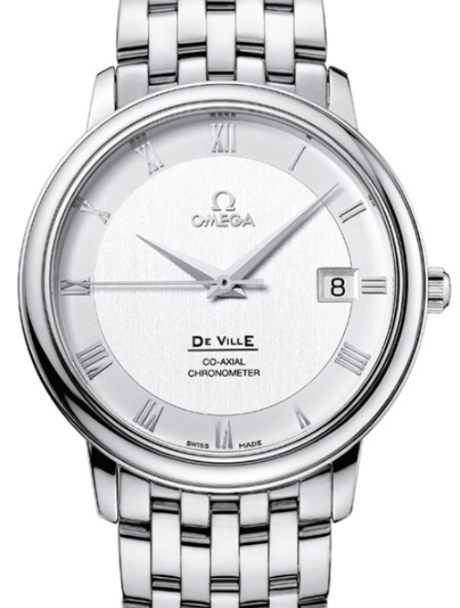 Omega De Ville Prestige Silver Dial on Stainless Steel Bracelet Ref. 4574.31 Card 2012
