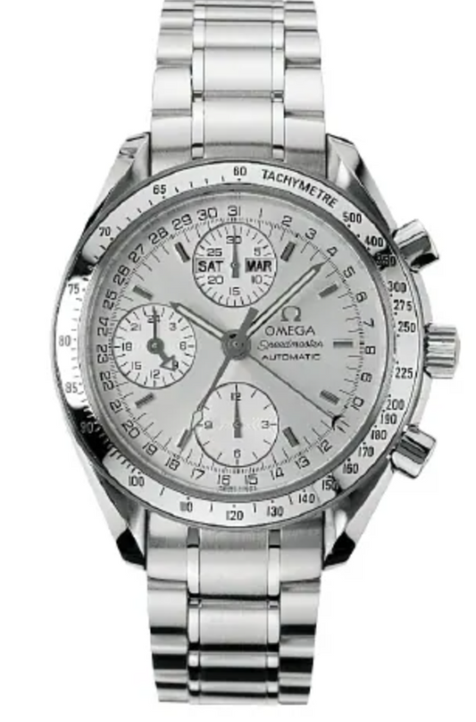 Omega Speedmaster Triple Calendar Silver Dial on Stainless Steel Bracelet Ref. 3523.30 Card