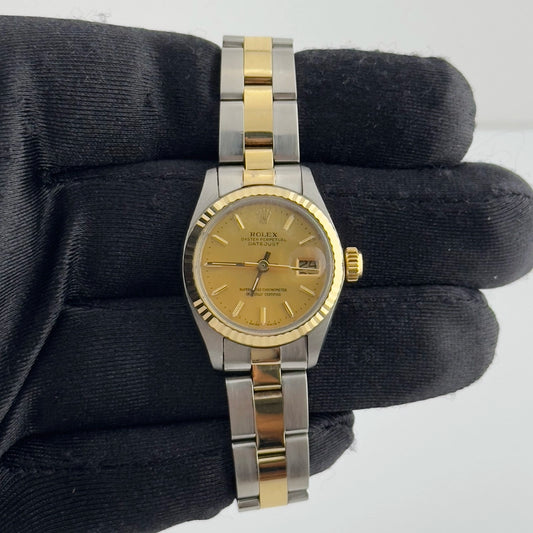 Rolex Datejust Champagne Stick Dial on Oyster Ref 6917 with Papers 1978