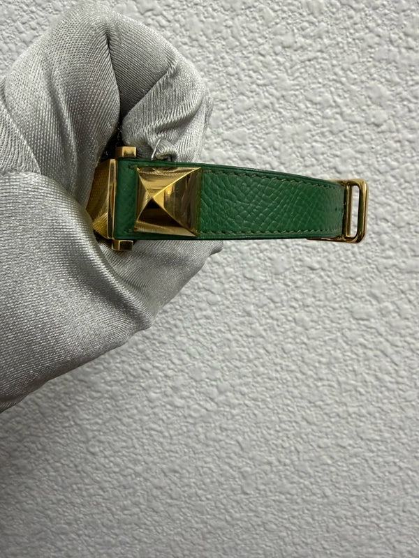 Hermes Medor White Dial on Leather Ref MEDOR