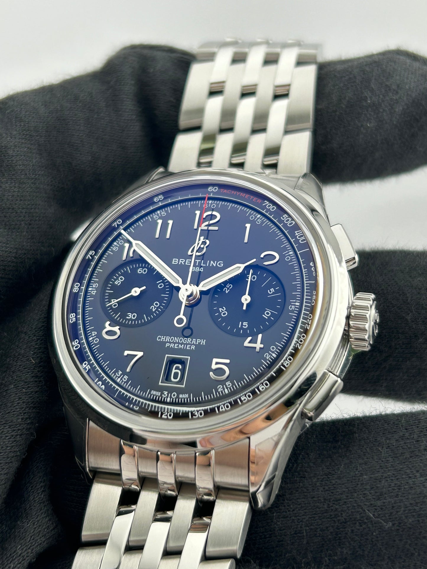 Breitling Premier B01 Chronograph Black Dial on Bracelet Ref. AB0145221B1A1 Card — view 3