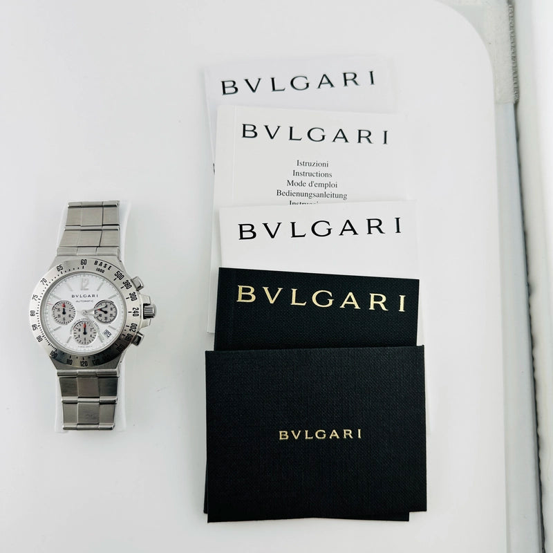 Bulgari Diagono White Dial Ref CH40STA with Papers 2012