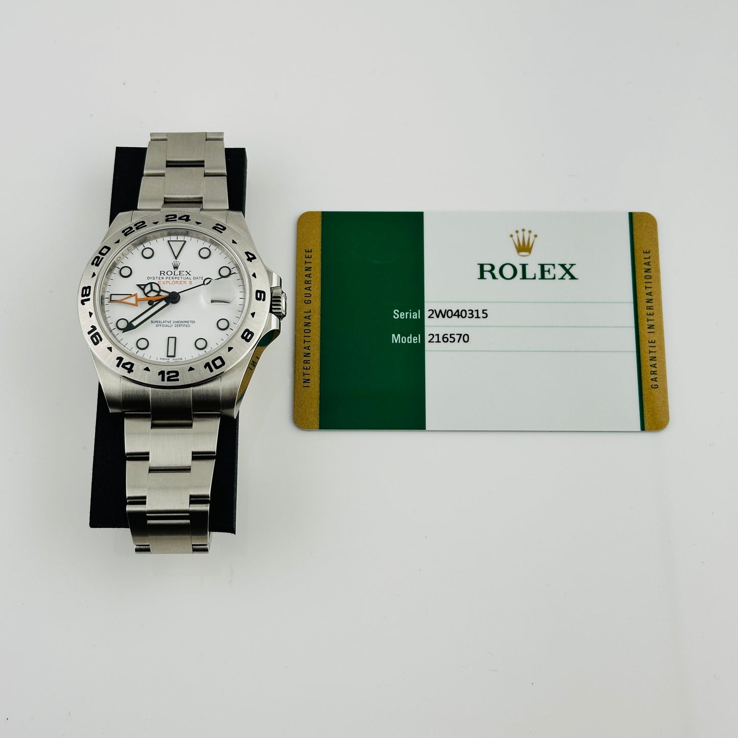 Rolex Explorer II White Dial on Oyster Ref. 216570 Card 2015 — view 7
