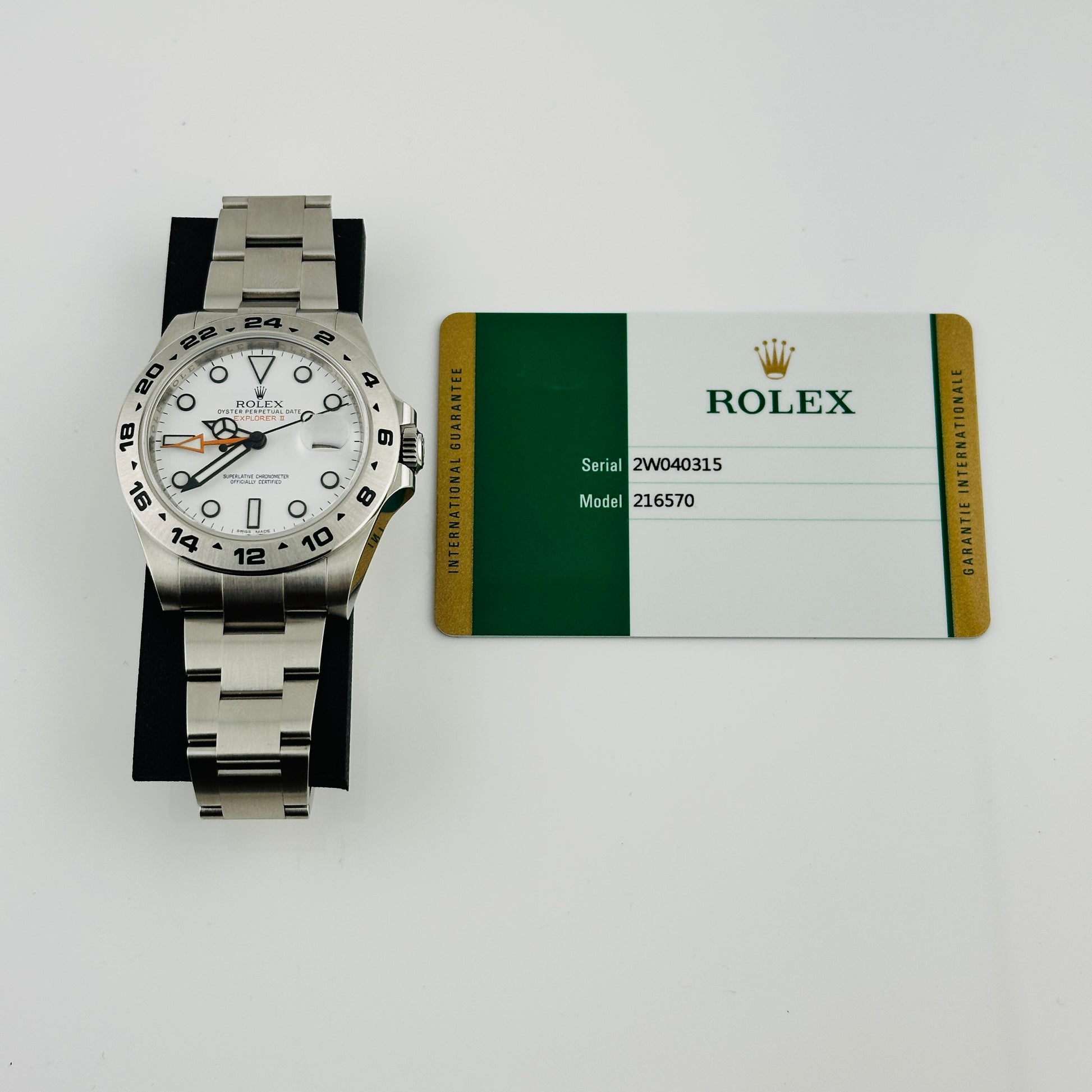 Rolex Explorer II White Dial on Oyster Ref. 216570 Card 2015 — view 7