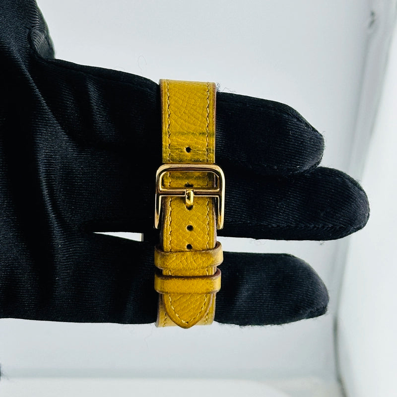 Hermes H White Dial on Leather Ref HH1.201