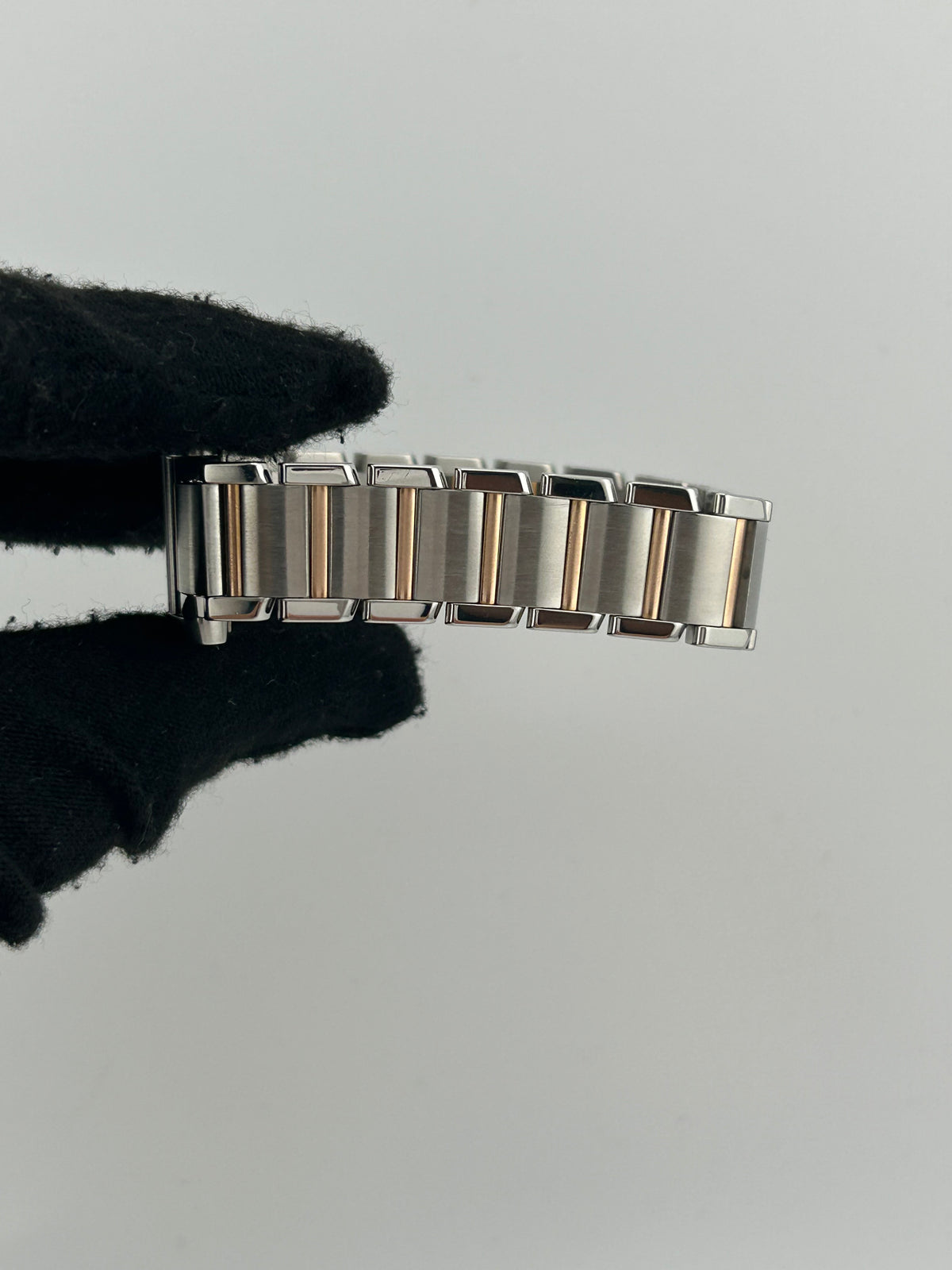 Cartier Tank Francaise Pink Mop / Roman Numerals Dial on 2 Tone Rose Gold & Stainless Steel Bracelet Ref. W51027Q4 Papers 2009 — view 5