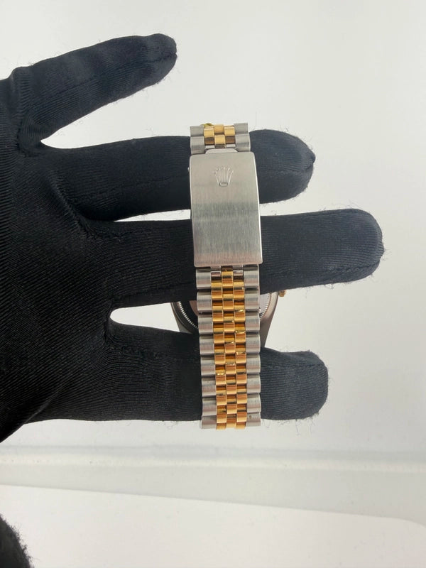 Rolex Datejust Champagne Stick Dial on Jubilee Ref 16233 with Papers 1989