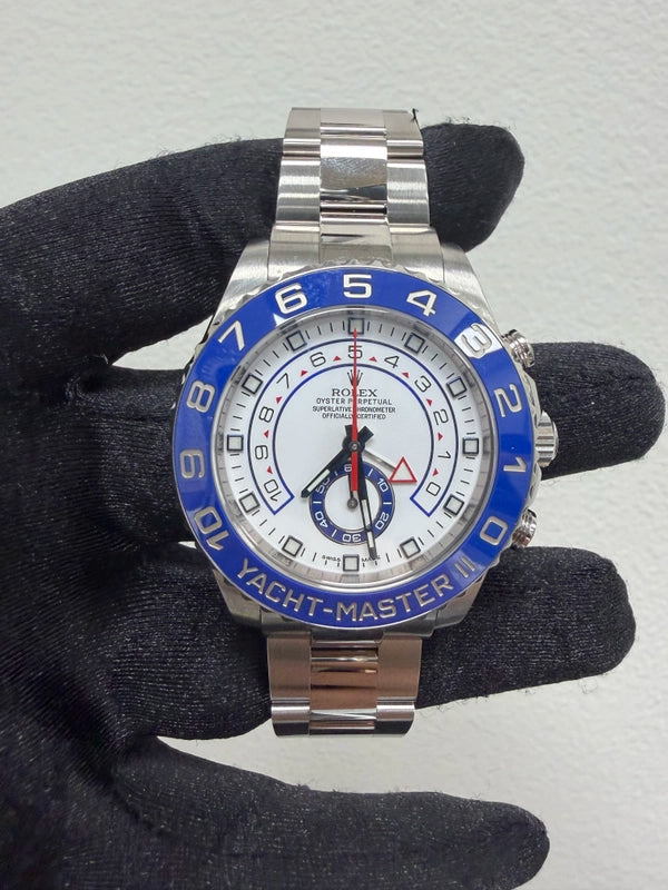Rolex Yacht-Master II Matt White Dial on Oyster Ref 116680 with New Style Card White 2015