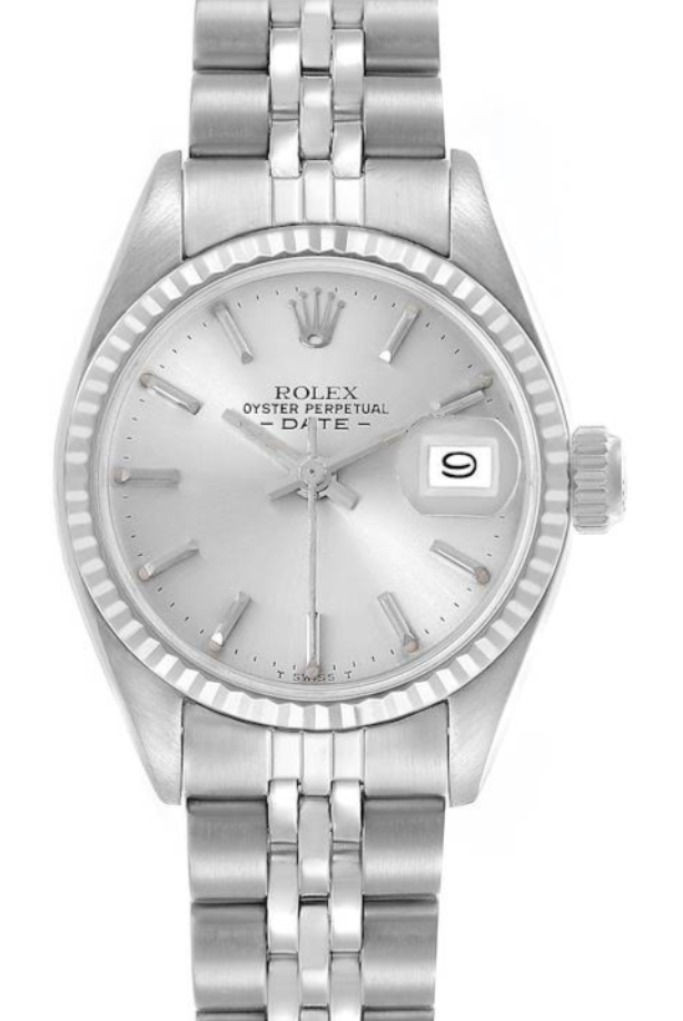 Rolex Date Lady Silver Index Dial on Stainless Steel Bracelet Ref. 6917 1978