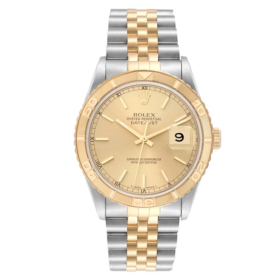 Rolex Datejust Champagne Stick Dial on D Link Jubilee Bracelet Ref. 16263 1991