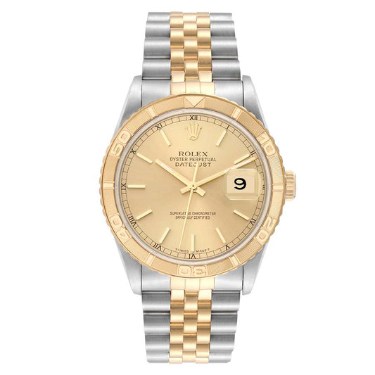 Rolex Datejust Champagne Stick Dial on D Link Jubilee Bracelet Ref. 16263 1991
