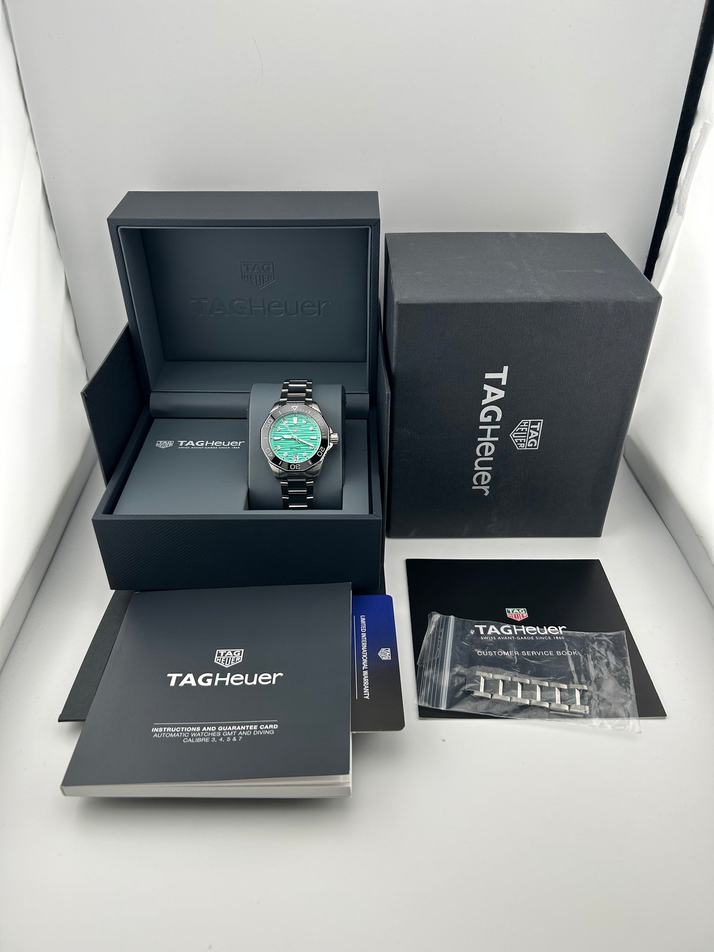 Tag Heuer Aquaracer Lady Turquoise Dial Dial on Stainless Steel Ref. WBP231K.BA0618 Complete 2023 — view 7