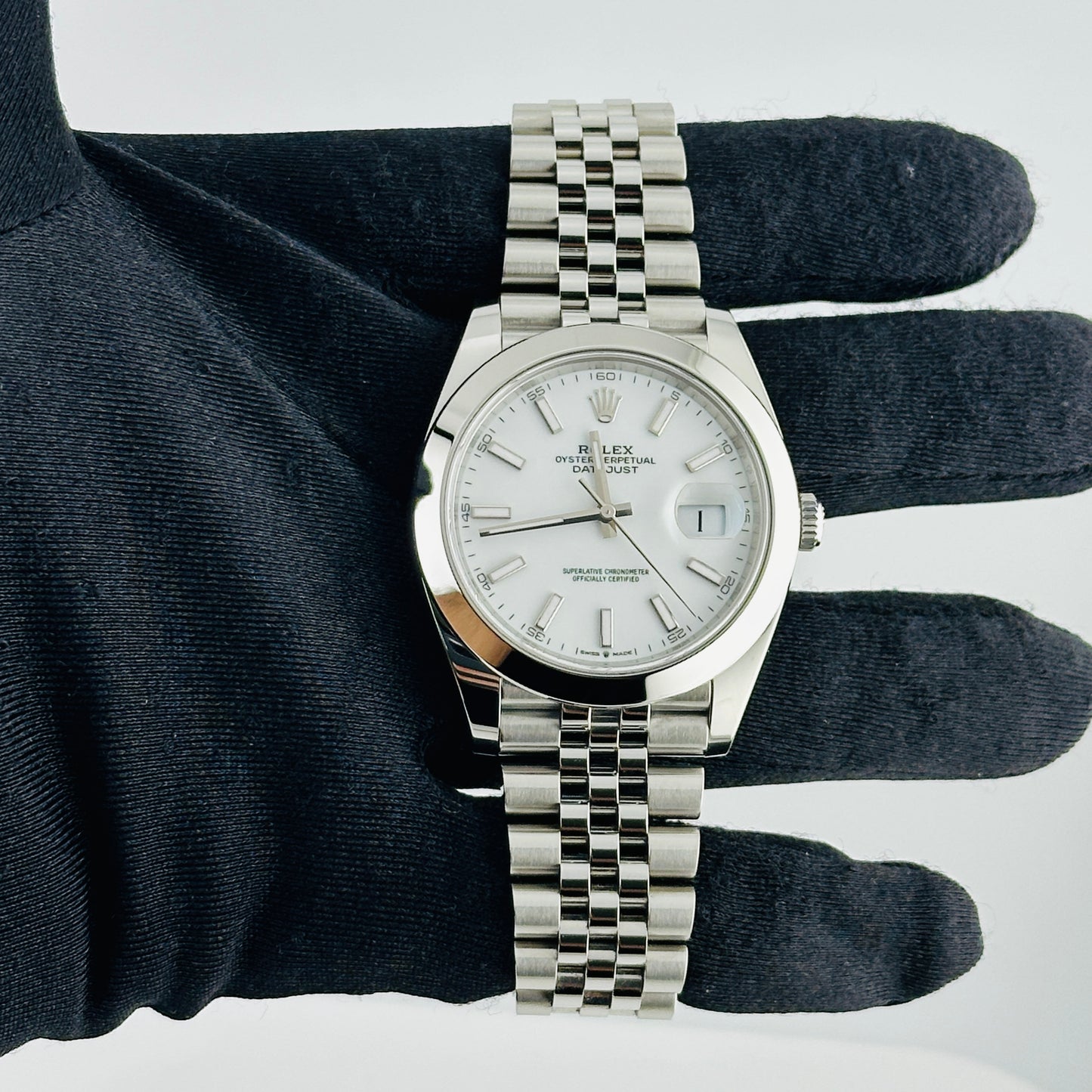 Rolex Datejust White Index Dial on Jubilee Ref. 126300 Card 2024 — view 2