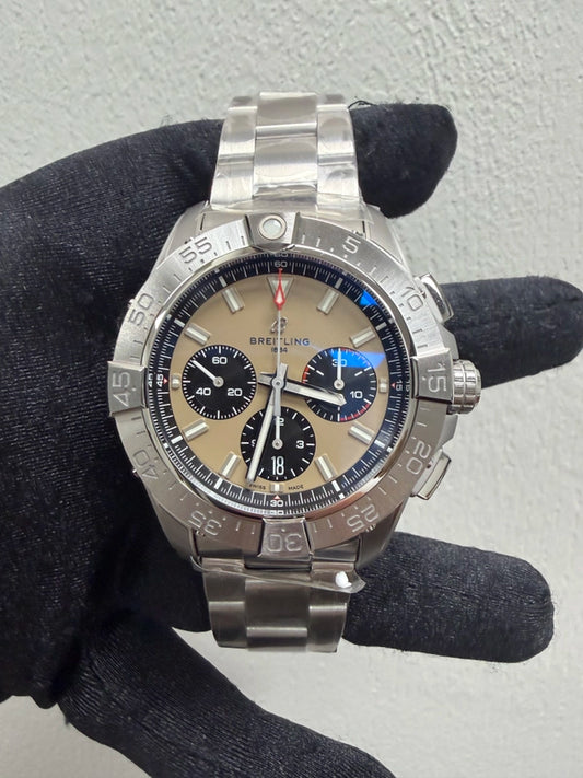 Breitling Avenger B01 Chronograph Beige Dial on Bracelet Ref AB0147101A1A1 with Card 2026