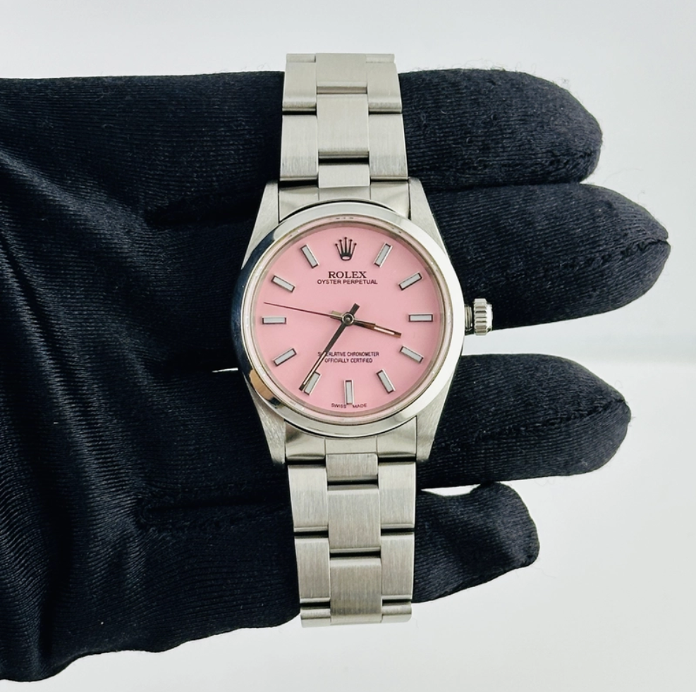Rolex Air-King Am Pink Stick Dial on Oyster Ref. 14000 1999