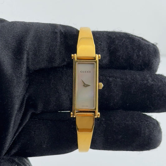 Gucci Gucci White Mop Dial on Bangle Style Ref 1500L