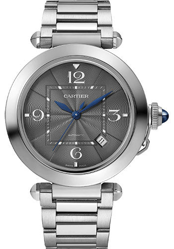 Cartier Pasha de Cartier 41 Anthracite Dial on Stainless Steel Bracelet Ref. WSPA0026 Complete 2022
