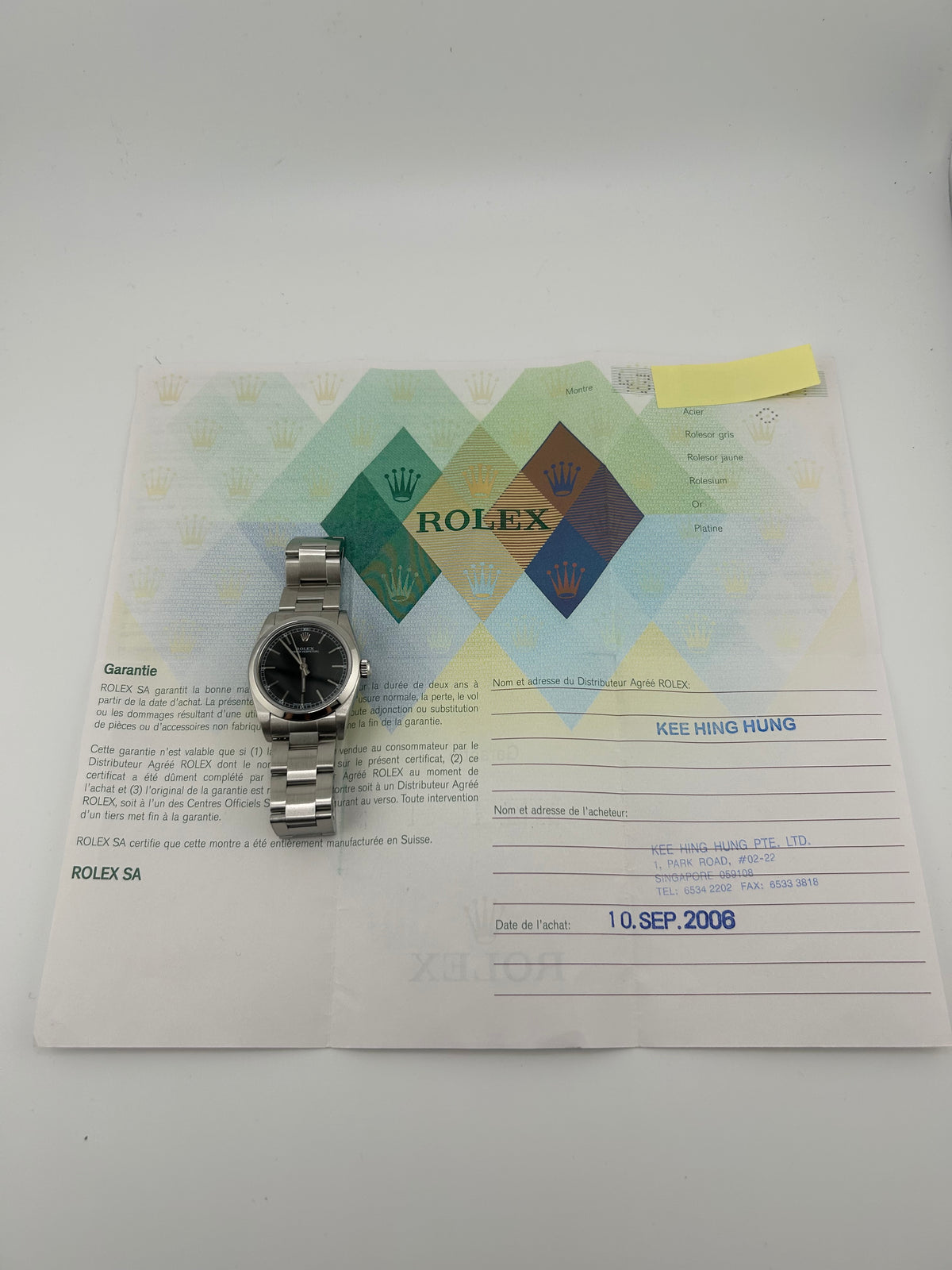 Rolex Oyster Perpetual 31 Black Stick Dial on Stainless Steel Bracelet Ref. 77080 Papers 2006 — view 7